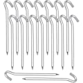 Miniatyrbilde 1 av 5: 20 stk. teltplugger - Aluminium teltplugger med krok - 7'' sekskantstangplugger Spiker Hageplugger Campingplugger for oppsetting av telt,