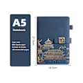 Miniatyrbild 2 av 5: Linjerat anteckningsblock, A5 anteckningsblock, 8,46\" x 5,7\" Hardcover Läder, Affärsgåva Kontorsmaterial för män kvinnor