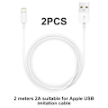 Miniatyrbillede 4 af 5: Oplader Lightning Kabel til iPhone, 2 Pak iPhone Hurtig Opladningsledning, Data Synkronisering Overførsel til 13/12/11 Pro Max Xs X XR 8 7 6 5 5s iPad iPod Mere