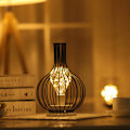 Miniatyrbillede 4 af 5: Dekorativ lampe med bur, lampe til soveværelse, køkken, bryllup