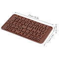 Miniatyrbillede 4 af 5: 3 stk. 26 Engelske Bogstaver Form Silikone Chokolade Kageform DIY Bageværktøj Tilbehør