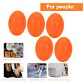 Miniatyrbild 5 av 7: 5 st Silikon Handgrepp Boll Handled Träning Styrketräning Massage Greppförstärkare Orange (20 grader) Äggform (Oval)