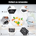 Miniatyrbild 5 av 5: Isform, 2-pack Enkla frisättnings isformar Silikon A-fria iskubbehållare med lock Isbitar Återanvändbar Ice Cube Tray