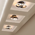Miniatyrbilde 3 av 5: LED Taklampe, 42W Moderne Taklampe, Dobbel Ring LED Taklampe 4500K 3360 Lumen, Svart Akryl Taklampe for Soverom, Stue,