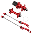Miniatyrbillede 2 af 5: PASAK Cykelnav Aluminium Legering Høj Hastighed Letvægts 20/24 Huller Racercykel Nav med Quick Release Rød