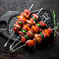 Miniatyrbilde 5 av 5: Grillspyd i rustfritt stål Kebabspyd Grillspydsett Gjenbrukbare U-formede Grillspyd 40cm (10 stk)
