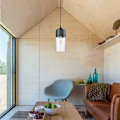 Miniatyrbillede 2 af 5: Moderne Glas Langstrakt Cylinder Pendel Lampe Design Hængelampe Justerbart Reb Spisestue Soveværelse Kontor Stue Bar Cafe