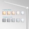 Miniatyrbilde 5 av 5: LED Skrivebordslampe med Trådløs Lader, Dimbar Skrivebordslampe med 10 Lysstyrkenivåer og 5 Fargemoduser, Nattbordslampe med USB-port og