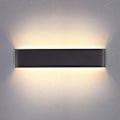 Miniatyrbillede 1 af 3: 14W LED Indendørs Væglampe 40cm Varm Hvid Væglampe, Simpelt Design Børstet Sort til Soveværelse Stue Badeværelse