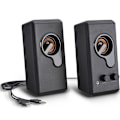 Miniatyrbillede 1 af 5: Computerhøjttalere, PC-højttaler Stereo Lyd USB-drevet Multimediehøjttaler med Farverigt LED-lys til Desktop Laptop PC (To stk)