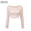Miniatyrbillede 2 af 5: Dame Langærmet Bådhals Top Casual Strik Slim Tee Shirt