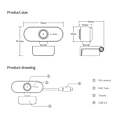 Miniatyrbillede 5 af 8: 1080P Computerkamera med Mikrofon Desktop USB Webcam Gratis Driver til Videoopkald (Sort)