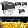 Miniatyrbilde 2 av 5: Vanntette Solcellelamper Hagedekorasjon, LED Solcellehagelamper for Terrasse, Hage og Trappetrinn, Solcellelampe med 2 Moduser - Varm Hvit/Fargeskiftende