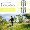 Miniatyrbilde 1 av 5: 2 stk. Universalt børstekutterhode, aluminiumstråd-trimmerhode med 10 linjer, gressklipper-tilbehør for hage, plen, uteplass