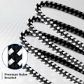 Pikkukuva 4 / 5: 4 kpl iPhone-latauskaapeleita 3FT/6FT/10FT Nylonpunottu Nopea USB-lataus- ja synkronointijohto Datakaapeli iPhone-datakaapeli Yhteensopiva iPhone 11/Xs/Max/Xr/X/8 kanssa