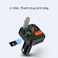 Pikkukuva 5 / 5: Bluetooth 5.0 Autosarja LED-digitaalinäytöllä, langaton FM-lähetin autoon, kaksois-USB-ulostulo, tukee U-levyä/SD-äänisovitinta, vastaanotin, äänikehote