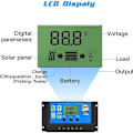 Miniatyrbild 3 av 5: 12V-24V MPPT Solcellsladdare Controller Panel Regler Daul USB Digital LCD