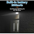 Miniatyrbilde 2 av 5: Smart Innendørs Solcelle Taklampe IP66 Solcelle Hage Lampe Utendørs Linje Korridor Lampe for Hagedekorasjon (Svart) 65W