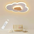 Miniatyrbilde 1 av 5: LED Taklampe, 40cm LED Sky Taklampe, 20W med Dimbar Fjernkontroll 3000K - 6000K, Moderne Hvite LED Taklamper for Barnerom,