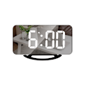 Miniatyrbillede 2 af 5: Digitalt Vækkeur, Vækkeure til Soveværelser, Stort Display Spejl Overflade Vækkeur med USB-oplader 12/24H, Auto Dæmpningsfunktion, til Kontor Soveværelse