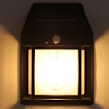 Miniatyrbild 4 av 8: Solcellslampor i volfram för utomhusbruk med sensorinteraktion, väggmonterade IP65 vattentäta svarta