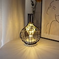 Miniatyrbillede 5 af 5: Dekorativ lampe med bur, lampe til soveværelse, køkken, bryllup