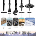 Miniatyrbillede 5 af 7: Vandrestave, foldbare trekkingstave, justerbare Nordic walking stave