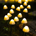 Miniatyrbillede 3 af 6: Vandtætte Udendørs Solcellelamper, LED Solcellelamper Udendørs Havelamper, Svampefe Lysstreng, 3,8m 12 Lys