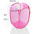 Miniatyrbillede 3 af 4: 5-delt mesh vasketøjskurv pop-up foldbar mesh vasketøjskurv, perfekt til organisering af tøj, opbevaringsposer til tøj, legetøj, vasketøjsorganisatorer