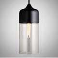 Miniatyrbillede 1 af 5: Moderne Glas Langstrakt Cylinder Pendel Lampe Design Hængelampe Justerbart Reb Spisestue Soveværelse Kontor Stue Bar Cafe