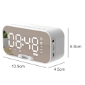 Miniatyrbild 2 av 5: Trådlös Bluetooth-högtalarspegelklocka minialarmklocka