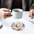 Miniatyrbillede 4 af 5: Absorberende keramiske sten coasters, Guldsmed, Sten coasters