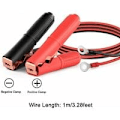 Miniatyrbillede 2 af 5: 2 stk. 30A krokodilleklemme krokodilleklemme 12v 24v bilbatterioplader 1m jumper