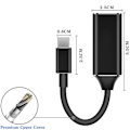 Miniatyrbillede 3 af 5: USB C til HDMI Adapter, 4K Type-C til HDMI Adapter (Thunderbolt 3 Kompatibel) med Video Audio Output til MacBook Pro 2019/2018/2017, Note 9/S9/Note