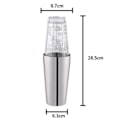 Miniatyrbillede 5 af 5: Rustfrit stål 700 ml krus + 400 ml glas, fødevaregodkendt, elegant cocktail shaker inklusive gaveæske