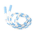 Miniatyrbild 2 av 2: Segmenterat Hopprep Justerbart Trasselfritt Pärlat Flexibelt PP Plast Hopprep för Barn Blå