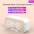 Miniatyrbild 5 av 5: Trådlös Bluetooth-högtalarspegelklocka minialarmklocka