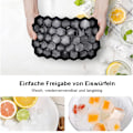 Miniatyrbillede 2 af 5: Isterningebakke, 2-pak Nem Frigørelse Isterningebakke Silikone A-fri Isterningbeholder med Låg Isterninger Genanvendelig Ice Cube Tray