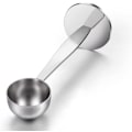 Miniatyrbillede 1 af 5: 2-i-1 Kaffemåleske i Rustfrit Stål med Tamper, Dobbeltfunktionel Kaffeske, Multifunktionel Skeholder, Kaffeværktøj til Måling og Tampning (sølv, 2 stk.)