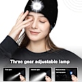 Pikkukuva 4 / 5: Bluetooth-kuulokkeilla varustettu LED-lamppuhattu ulkokäyttöön, yöjuoksuun, punainen ja sininen vilkkuva varoitusvalo