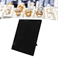 Miniatyrbillede 1 af 8: Ring Display Holder 50 Slots Sort Fløjl Rammeløs Smykke Organizer Bakke til Øreringe