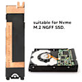 Miniatyrbillede 7 af 8: SSD Varmeaflederdæksel Aluminiumlegering Robust Holdbar Sikker SSD Varmeafledning SSD Heatsink Caddy Til Nvme M.2 NGFF SSD