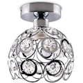 Miniatyrbillede 1 af 5: Mini Loftslampe Krystal Lysekrone Semi Flush Mount Loftslampe Moderne Loftslampe Armatur til Entré Køkken Ø Soveværelse