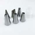 Miniatyrbillede 3 af 5: Sprøjteposer, 8 dele rustfrit stål DIY-sæt, 6 poser, 1 sprøjtepose, 1 kobling, DIY-sæt til kagedekoration (Blå -1)