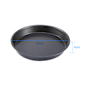 Miniatyrbillede 3 af 5: 23 cm Non-stick rund pizzapande i kulstofstål, mikrobølgeovn, bageforme, tærteform