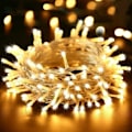 Miniatyrbillede 2 af 5: Lysguirlande 100M 1000 LED Julelys Indendørs og Udendørs 8 Tilstande Vandtæt Guinguette Guirlande Transparent Kabel til Hjemmefest Jul