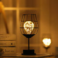 Miniatyrbillede 4 af 5: Dekorativ lampe med bur, lampe til soveværelse, køkken, bryllup