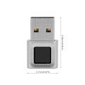 Miniatyrbild 6 av 8: USB-fingeravtrycksläsare 360 graders beröring Snabb matchning Hög känslighet Hej fingeravtrycksläsare för Win Laptop Computer