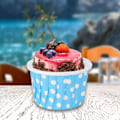Miniatyrbillede 4 af 5: 100 stk. kage cupcake muffin bagekop til fest bryllup fødselsdag julefest, blå