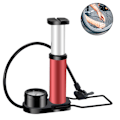 Miniatyrbilde 2 av 5: Sykkelpumpe, 140 PSI Mini Bærbar Sykkelpumpe, Mini Fotpumpe med Trykkmåler, Dobbel Ventil Sykkelpumpe for Sykler, Motorsykler, Svømming